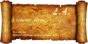 Linkner Alex névjegykártya